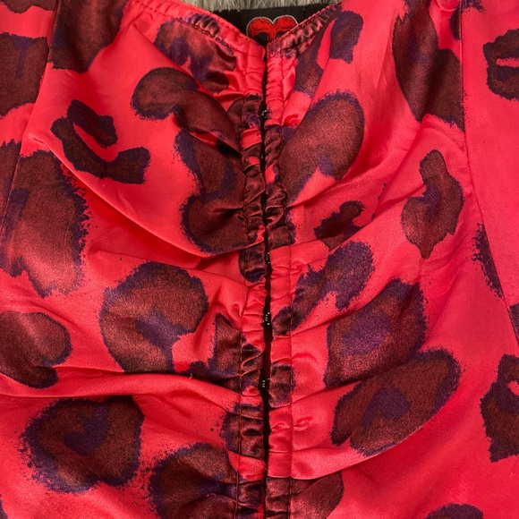 *Rare - IRON FIST hot pink satin corset camisole - Picture 3 of 7